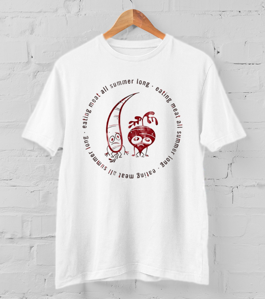 Eating Meat All Summer Long Sad Vegetables Carrot Beetroot T-Shirt
