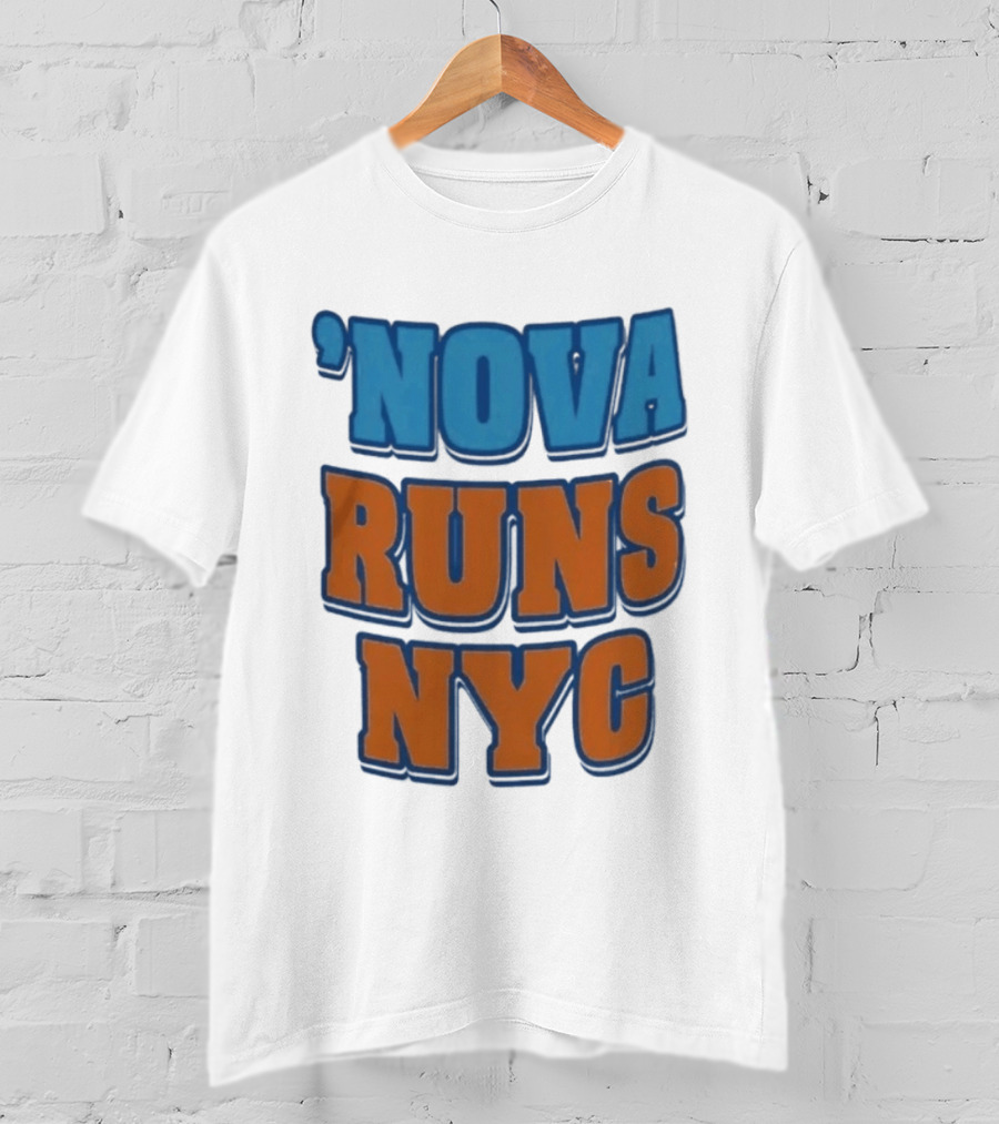 Nova Runs NYC Villanova Basketball Knicks Navy T-Shirt