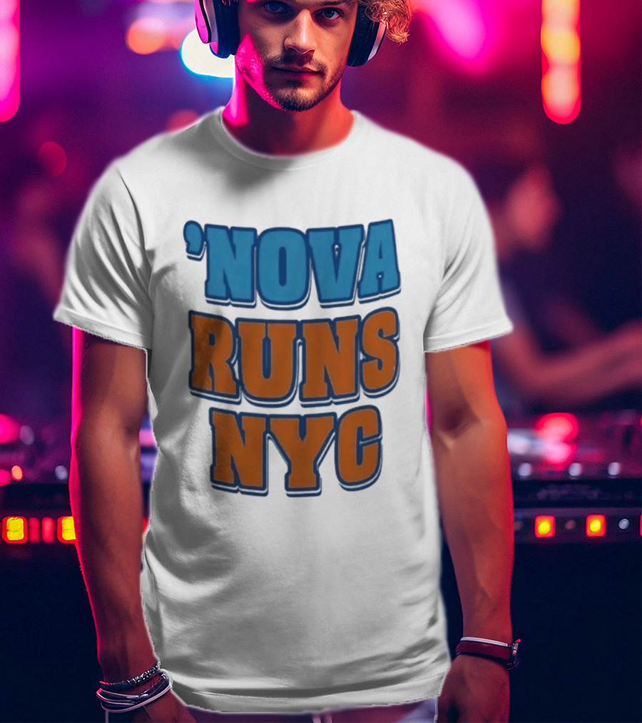 Nova Runs NYC Villanova Basketball Knicks Navy T-Shirt