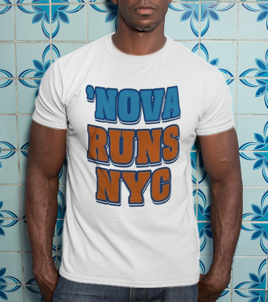 Nova Runs NYC Villanova Basketball Knicks Navy T-Shirt