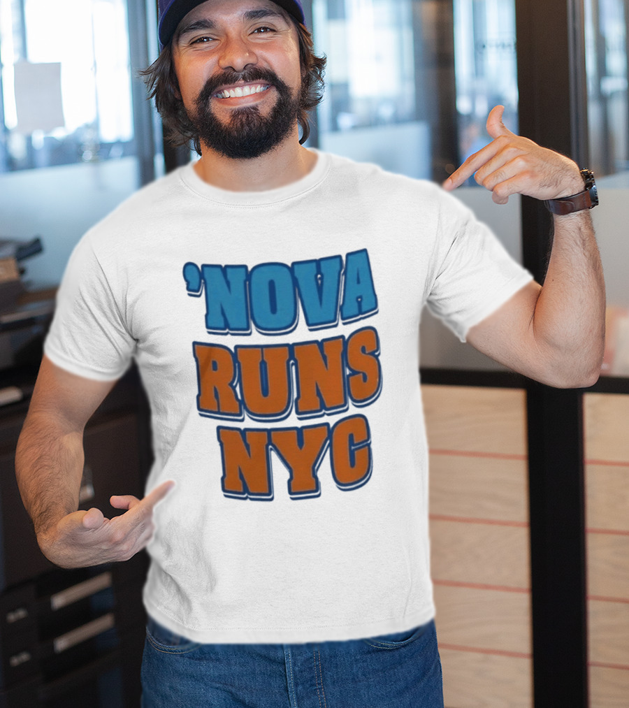 Nova Runs NYC Villanova Basketball Knicks Navy T-Shirt