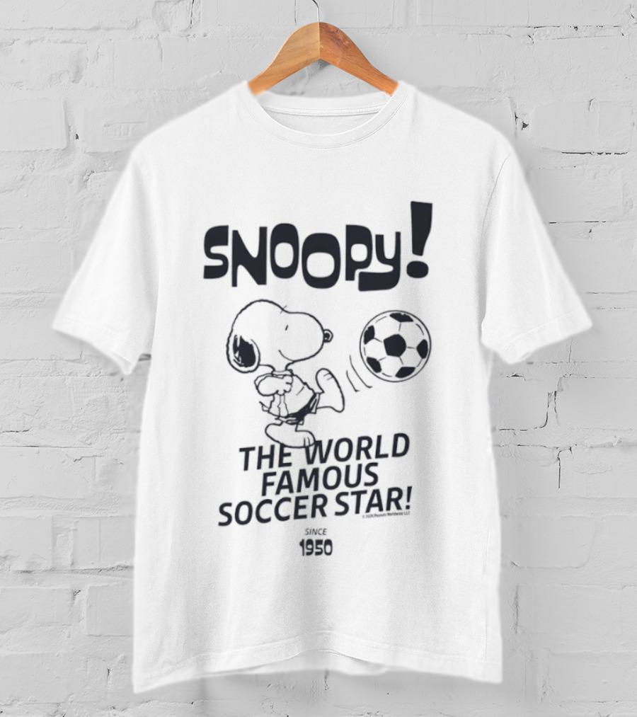 Snoopy World Famous Soccer Star Peanuts Ringer T-Shirt