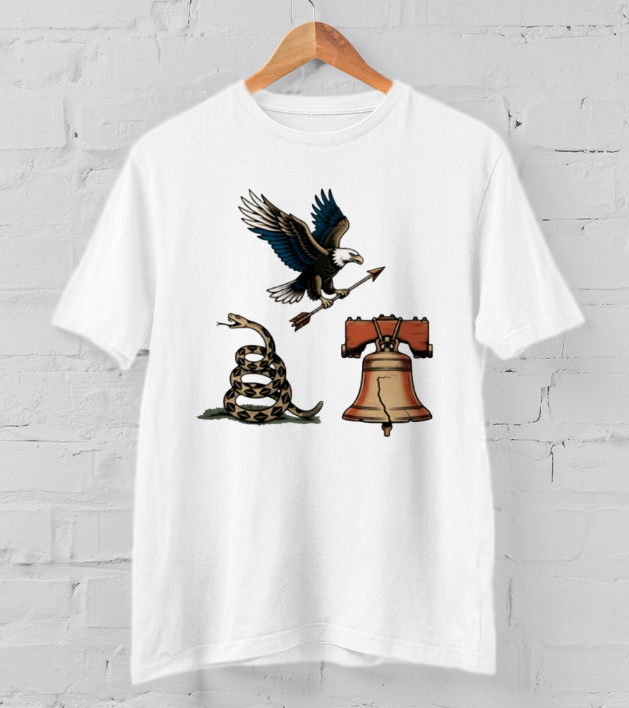 Guardians Of Freedom Eagle Snake Liberty Bell Arrow T-Shirt