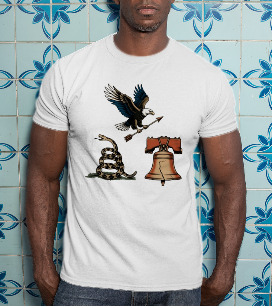 Guardians Of Freedom Eagle Snake Liberty Bell Arrow T-Shirt