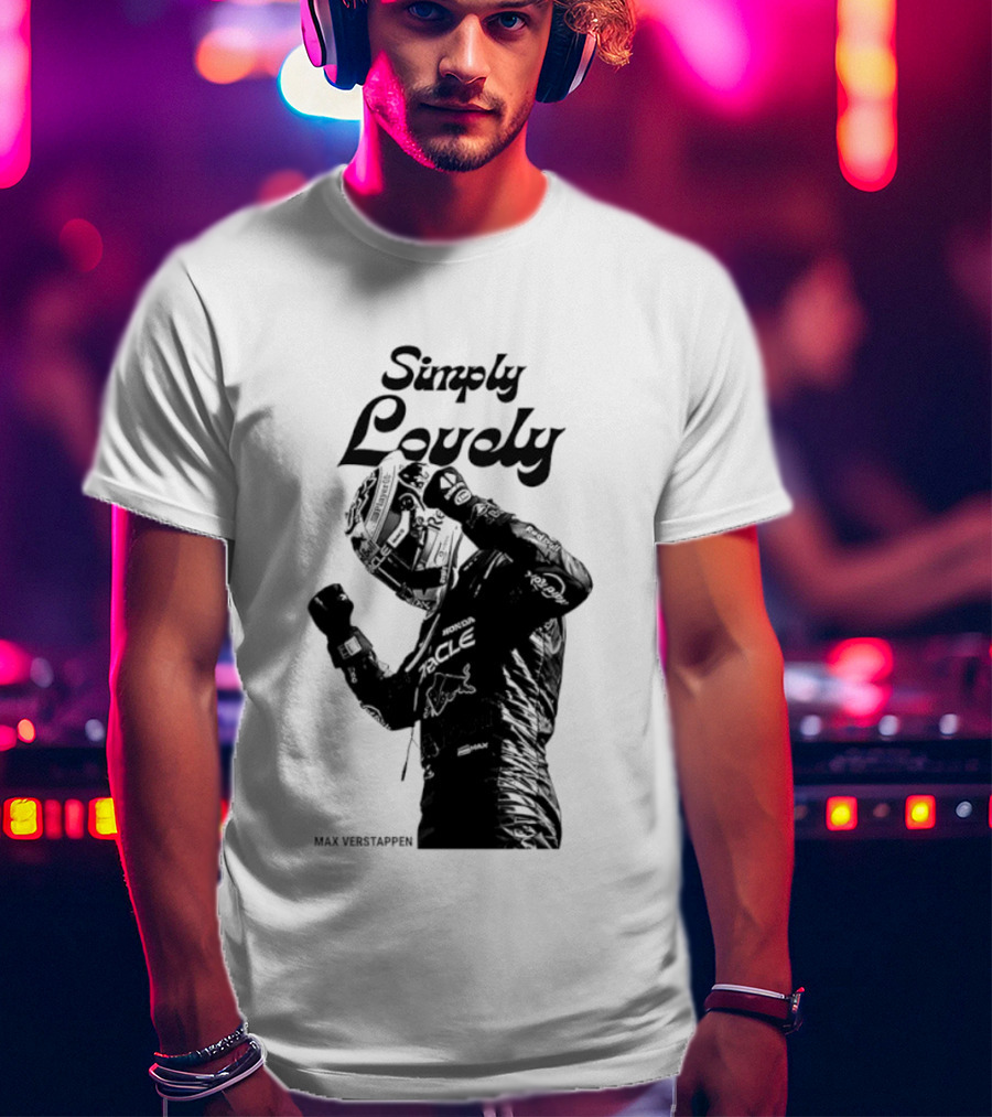 Simply Lovely Max Verstappen Racing Celebration Pose T-Shirt