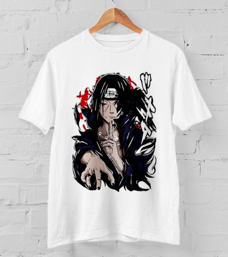Itachi Uchiha Akatsuki Mangekyo Sharingan Raven Naruto Shippuden Anime T-Shirt