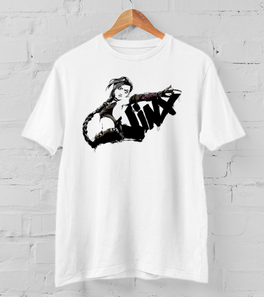 Arcane Jinx League Of Legends Season 2 Graffiti Spray Paint T-Shirt