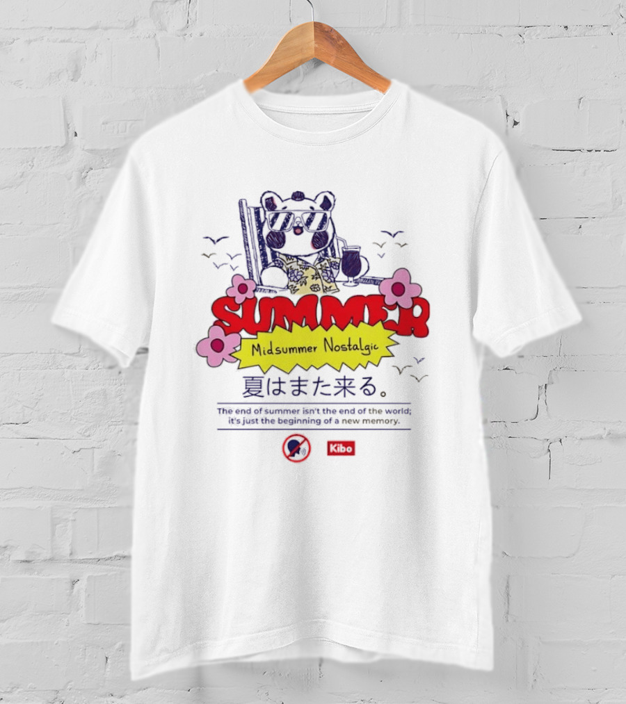Kibo Chill Bear Midsummer Summer Nostalgic 2026 Vacation T-Shirt