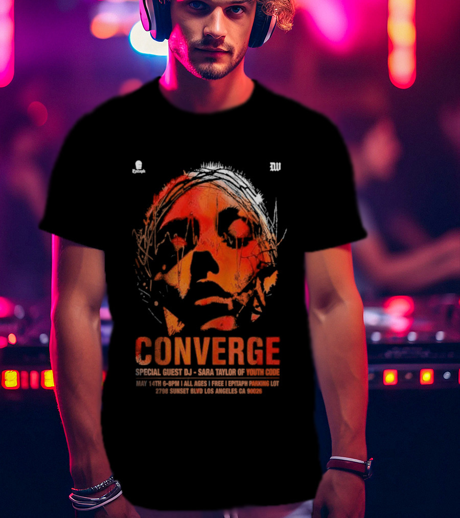 Converge Special Guest DJ Baba Tuesday Wonderland May 14 Los Angeles CA 2026 T-Shirt