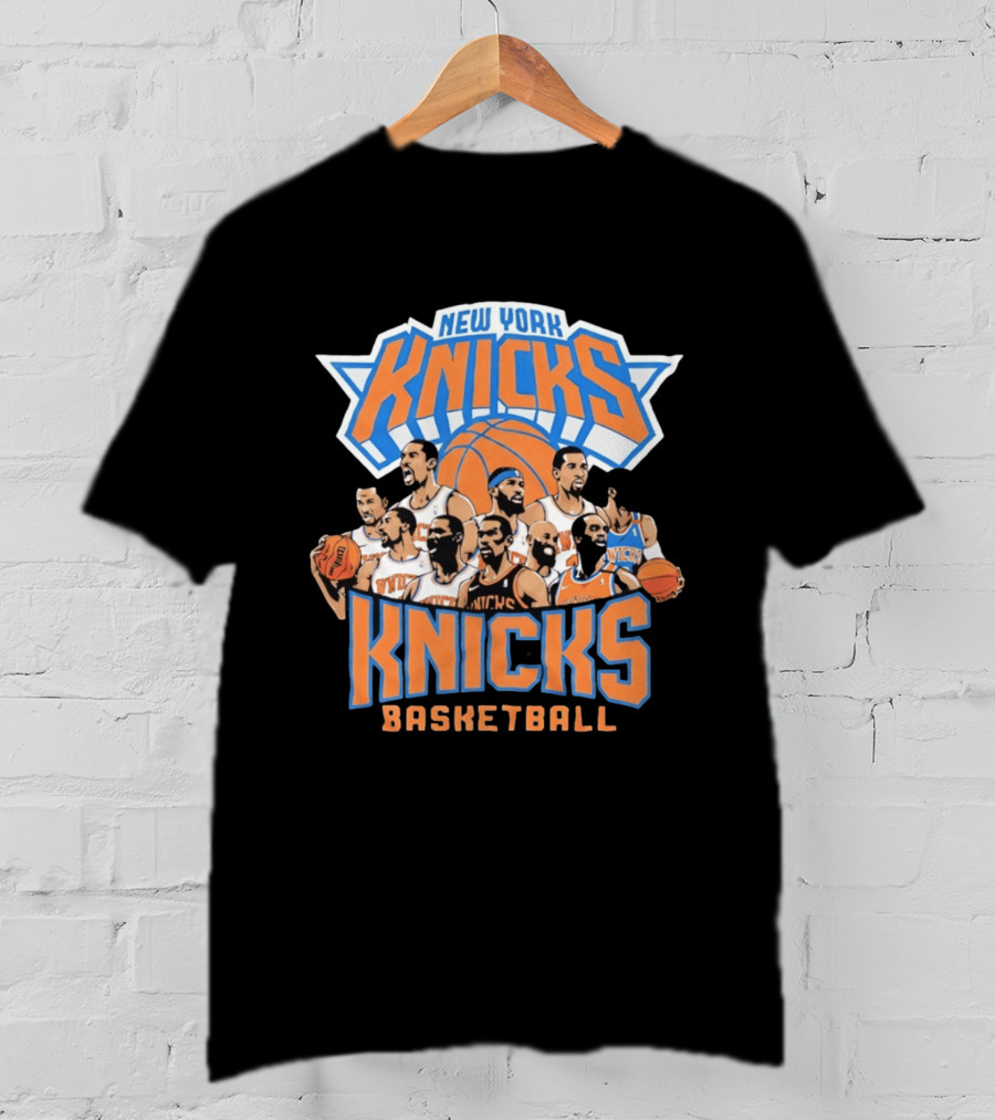 New York Knicks Basketball Team Legends Players Collage T-Shirt