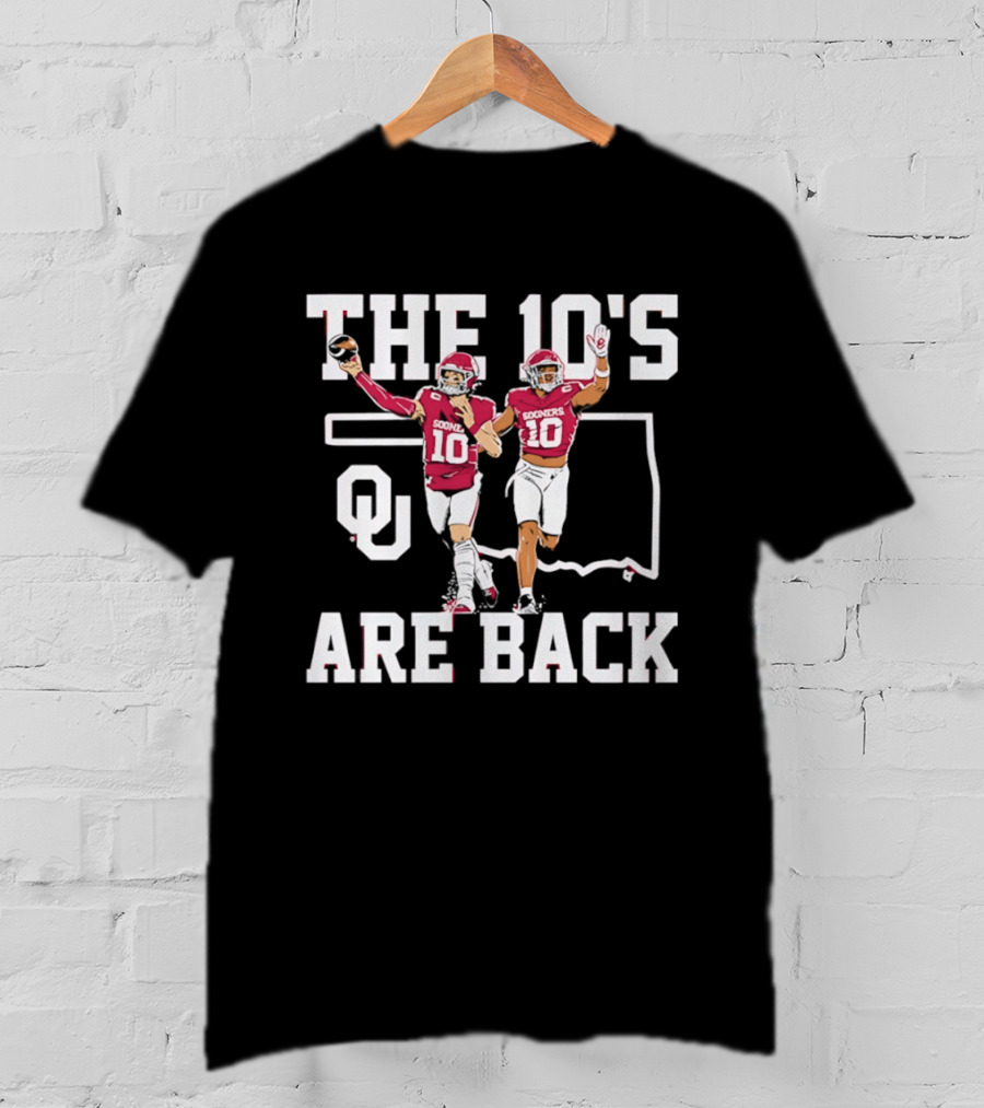 Oklahoma Sooners The 10's Are Back Football Team Pride T-Shirt