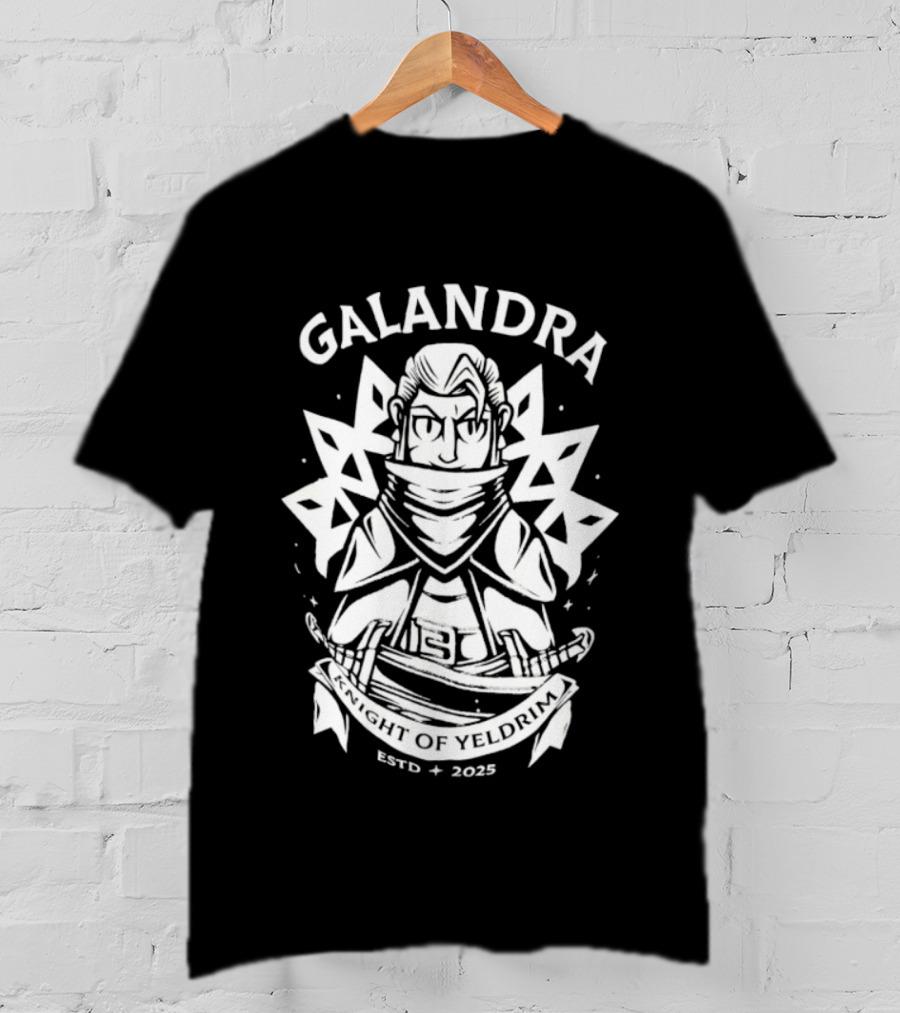 Galandra Knight Of Yeldrim Estd 2025 Fantasy Warrior T-Shirt