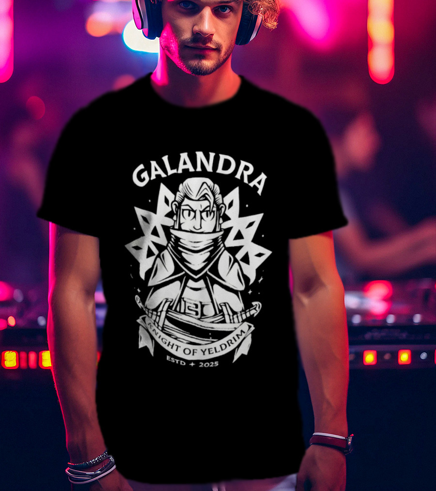 Galandra Knight Of Yeldrim Estd 2025 Fantasy Warrior T-Shirt