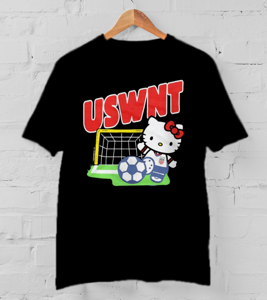 USWNT Hello Kitty Soccer Goal Collaboration USA Soccer Team T-Shirt