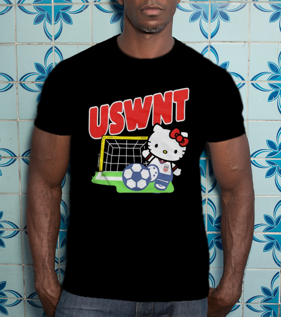 USWNT Hello Kitty Soccer Goal Collaboration USA Soccer Team T-Shirt
