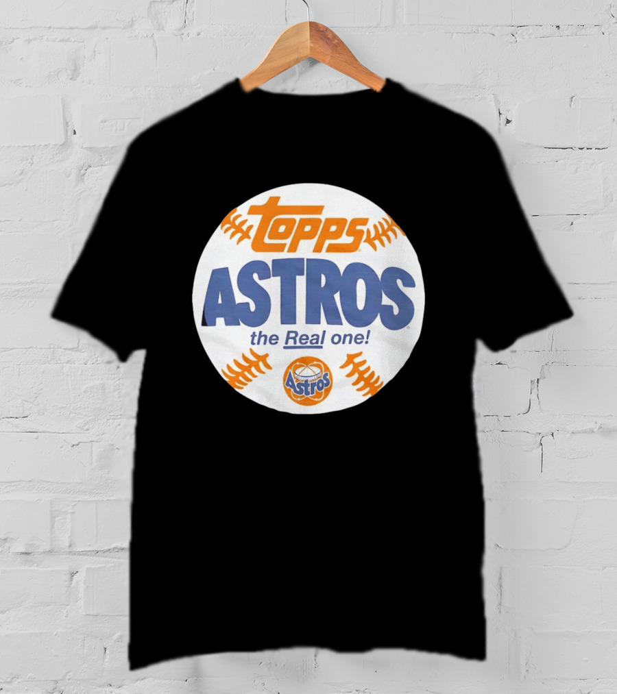 Topps Astros The Real One Baseball Shape T-Shirt