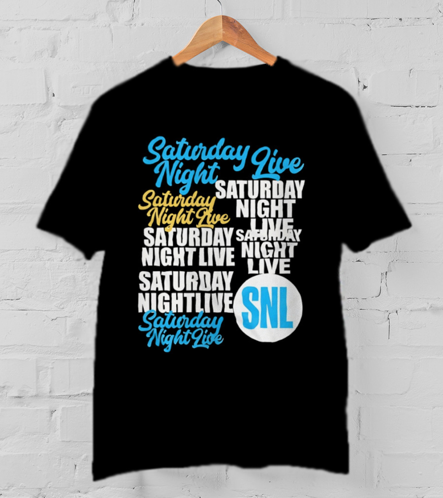 Saturday Night Live SNL Repeat Text Collage T-Shirt