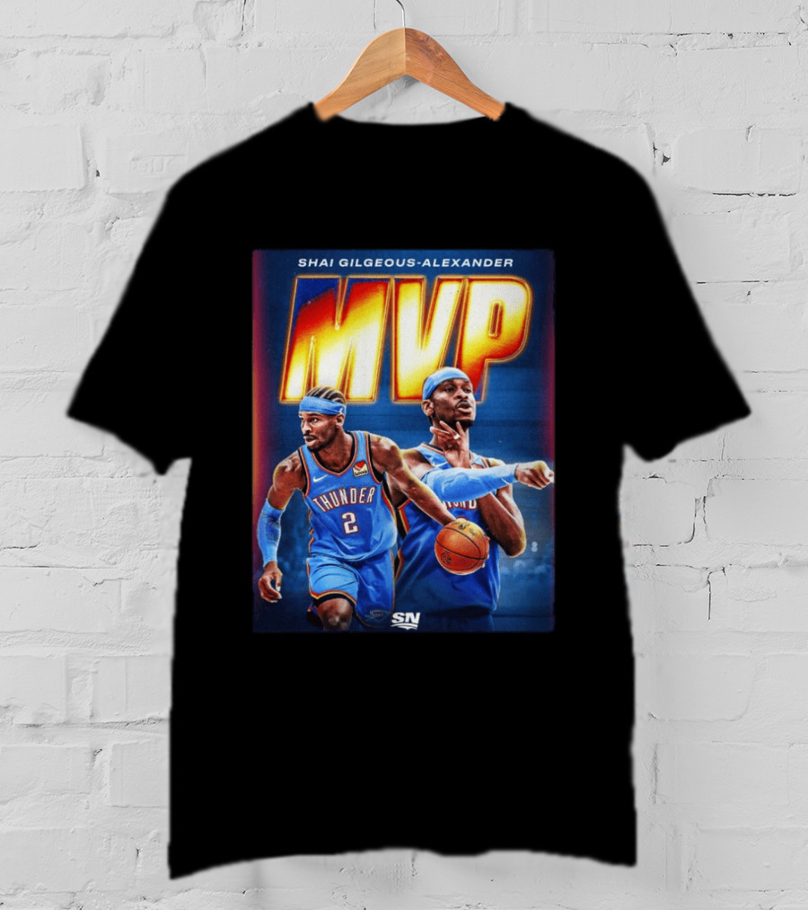 Shai Gilgeous Alexander Thunder MVP Basketball Star T-Shirt