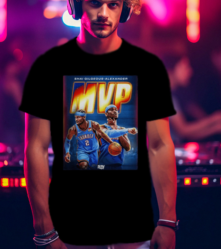 Shai Gilgeous Alexander Thunder MVP Basketball Star T-Shirt