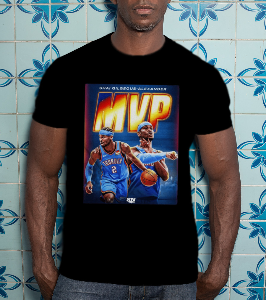 Shai Gilgeous Alexander Thunder MVP Basketball Star T-Shirt