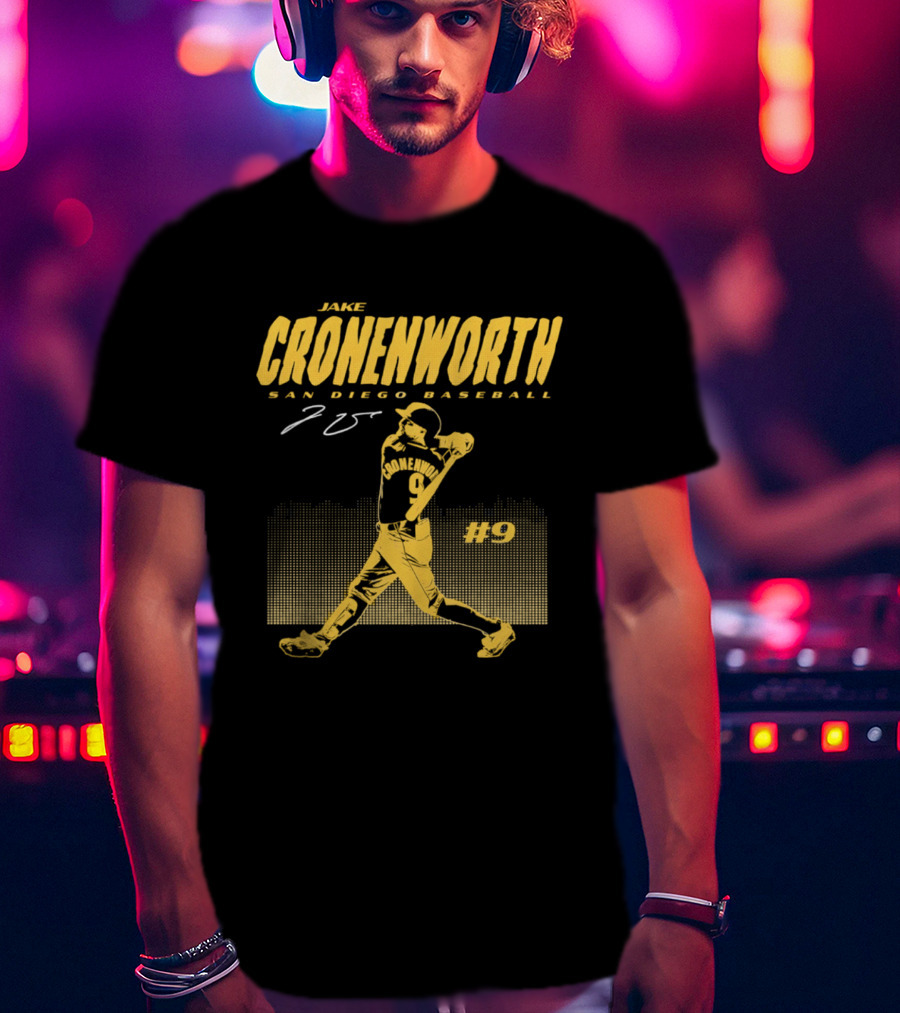 Jake Cronenworth San Diego Baseball 25 Signature Swing #9 T-Shirt