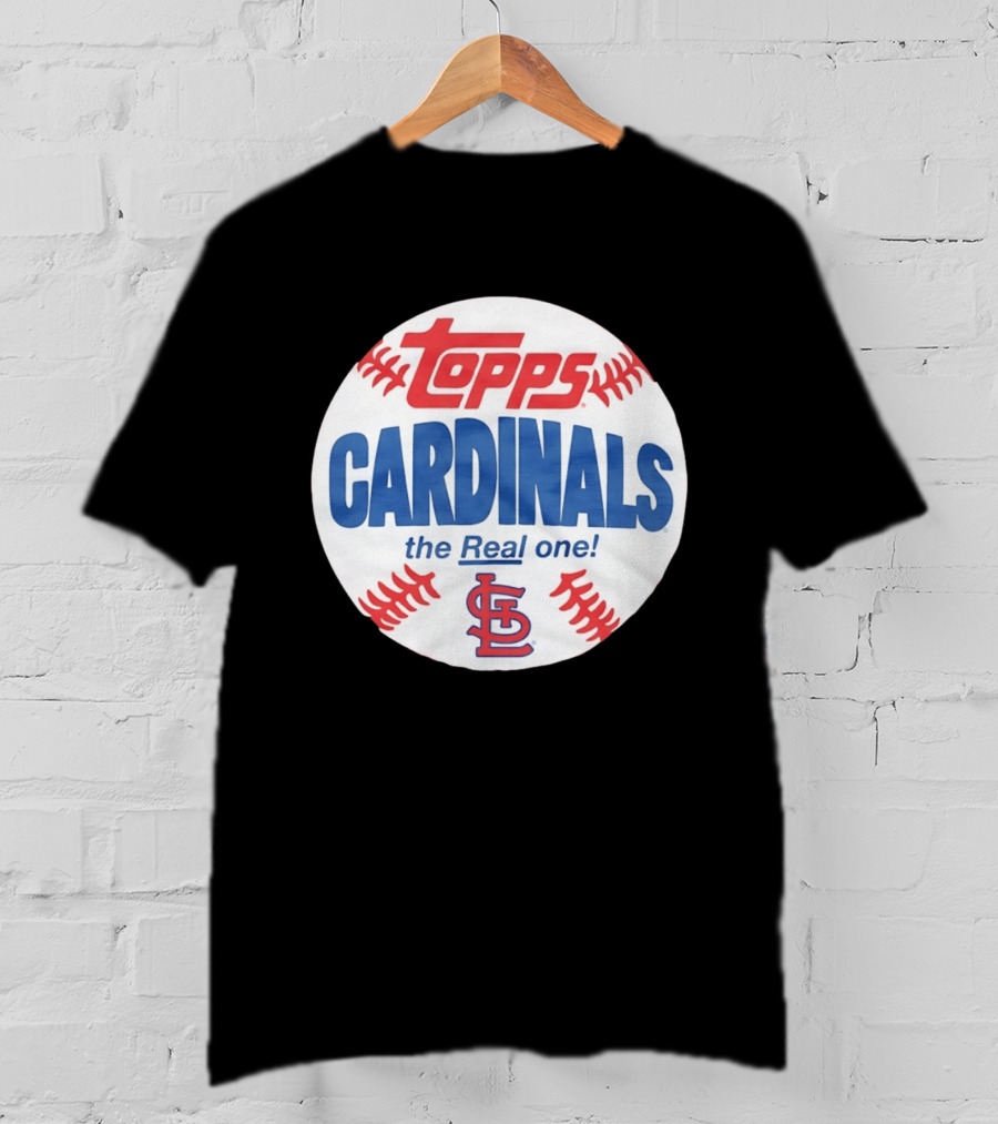 Topps Cardinals The Real One MLB Baseball Shape St. Louis T-Shirt