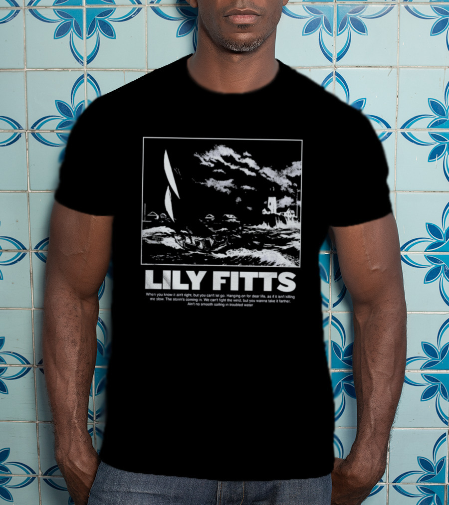 Lily Fitts Troubled Water Sailing And Lighthouse T-Shirt