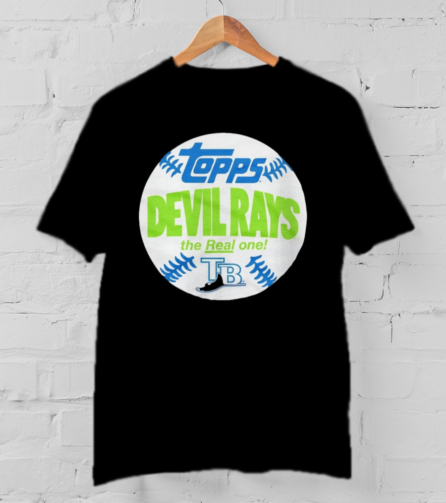 Tampa Bay Devil Rays Topps The Real One TB Vintage Baseball T-Shirt