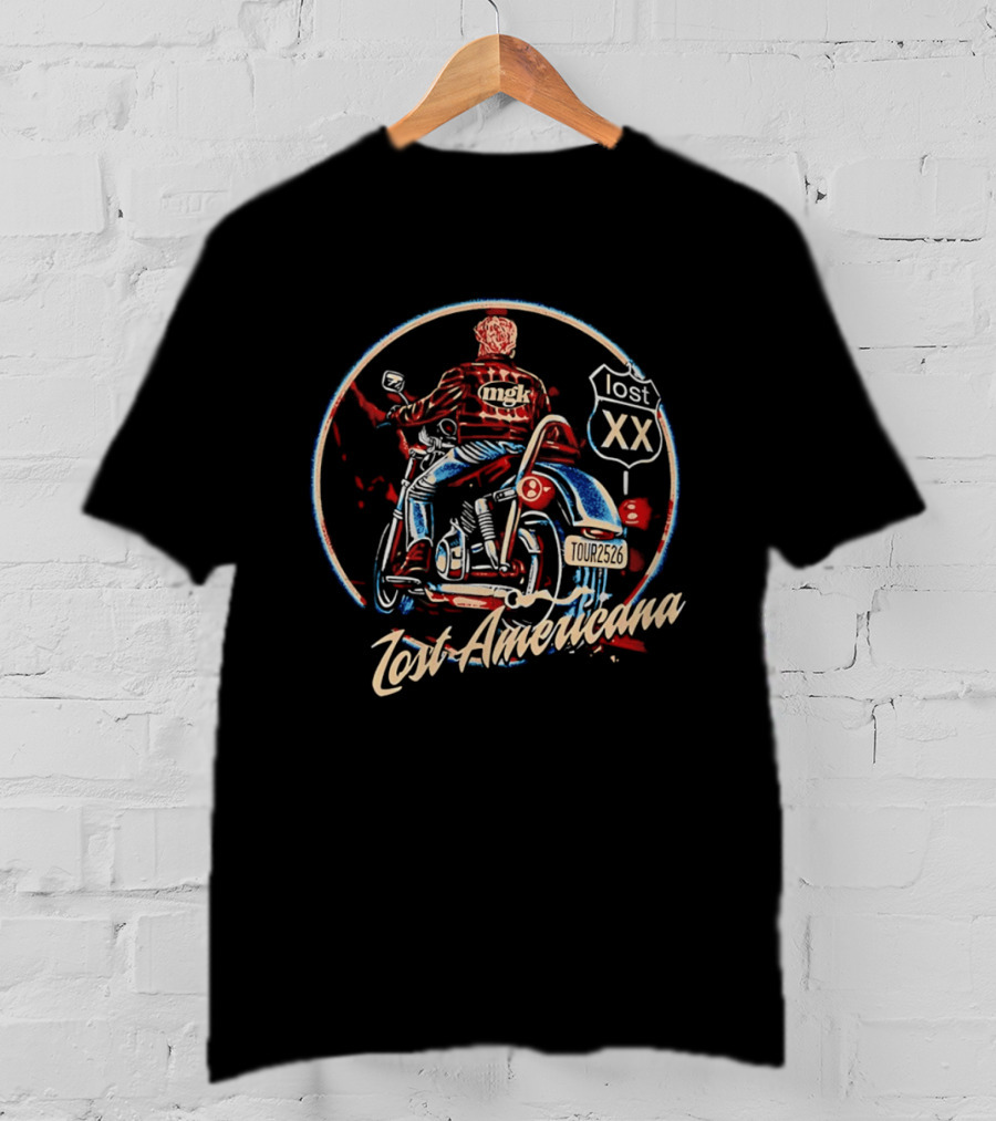 Machine Gun Kelly Lost Americana Motorcycle Tour 2026 Route XX T-Shirt