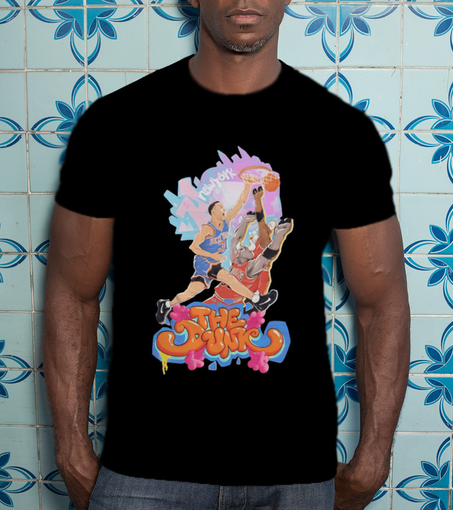 The Dunk New York Knicks Basketball Action Graffiti T-Shirt