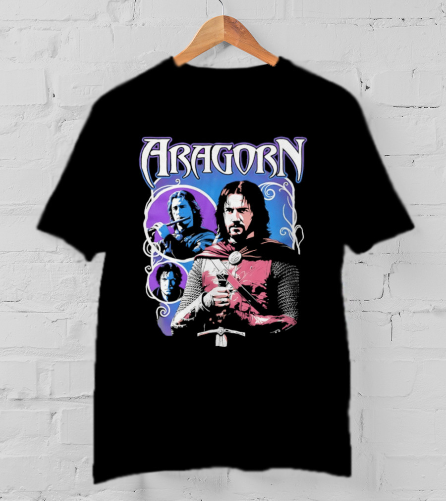 Aragorn The Lord Of The Rings Vintage Heroic Fantasy T-Shirt