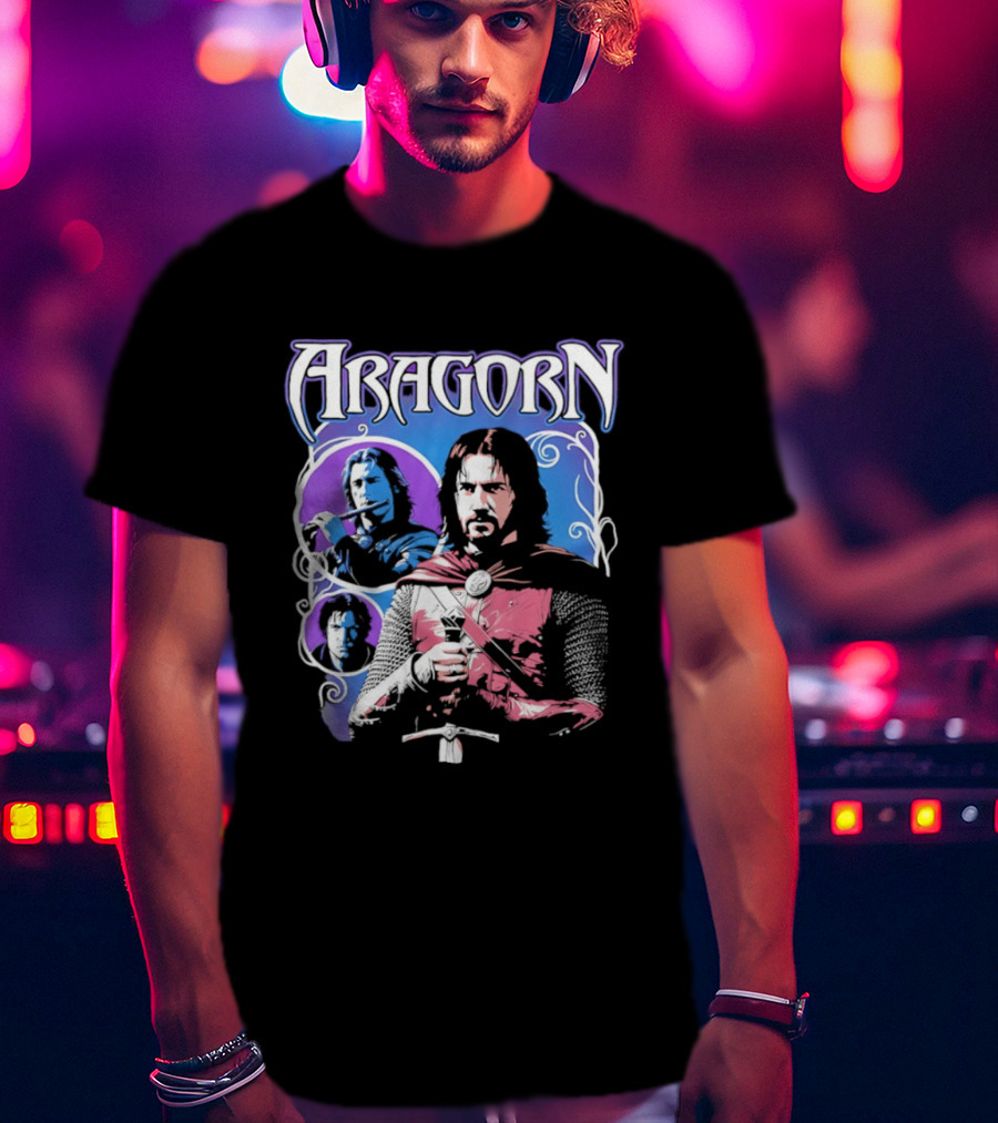 Aragorn The Lord Of The Rings Vintage Heroic Fantasy T-Shirt
