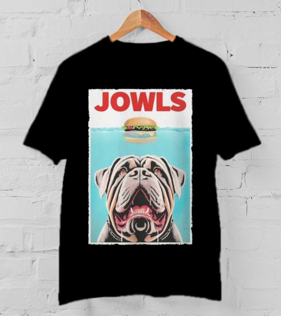 Jowls Mastiff Burger Floating Above Water T-Shirt