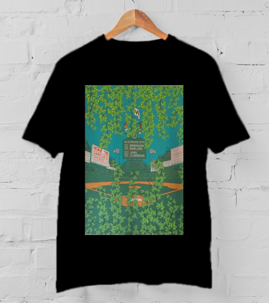 Umphrey's McGee An Evening With Brendan Bayliss Joel Cummins Garcia's Chicago IL May 16 Baseball Field T-Shirt