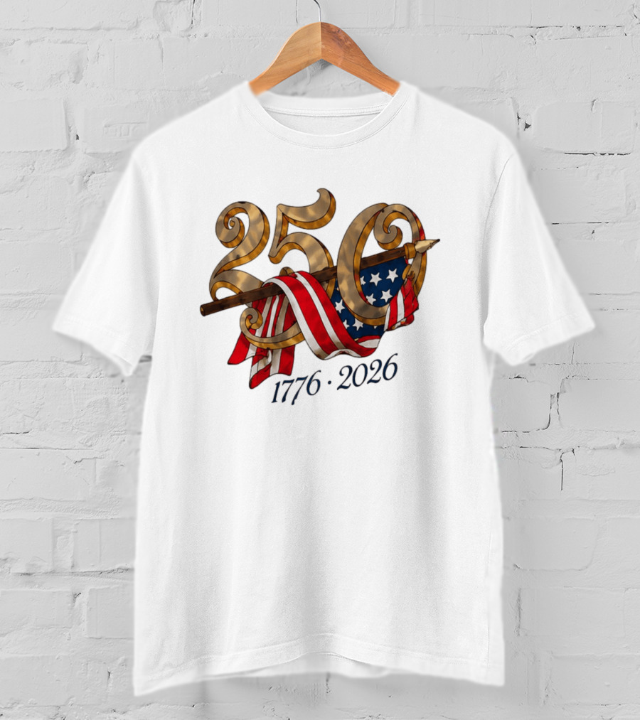 America 250 Years 1776 2026 Dodgers Celebration T-Shirt