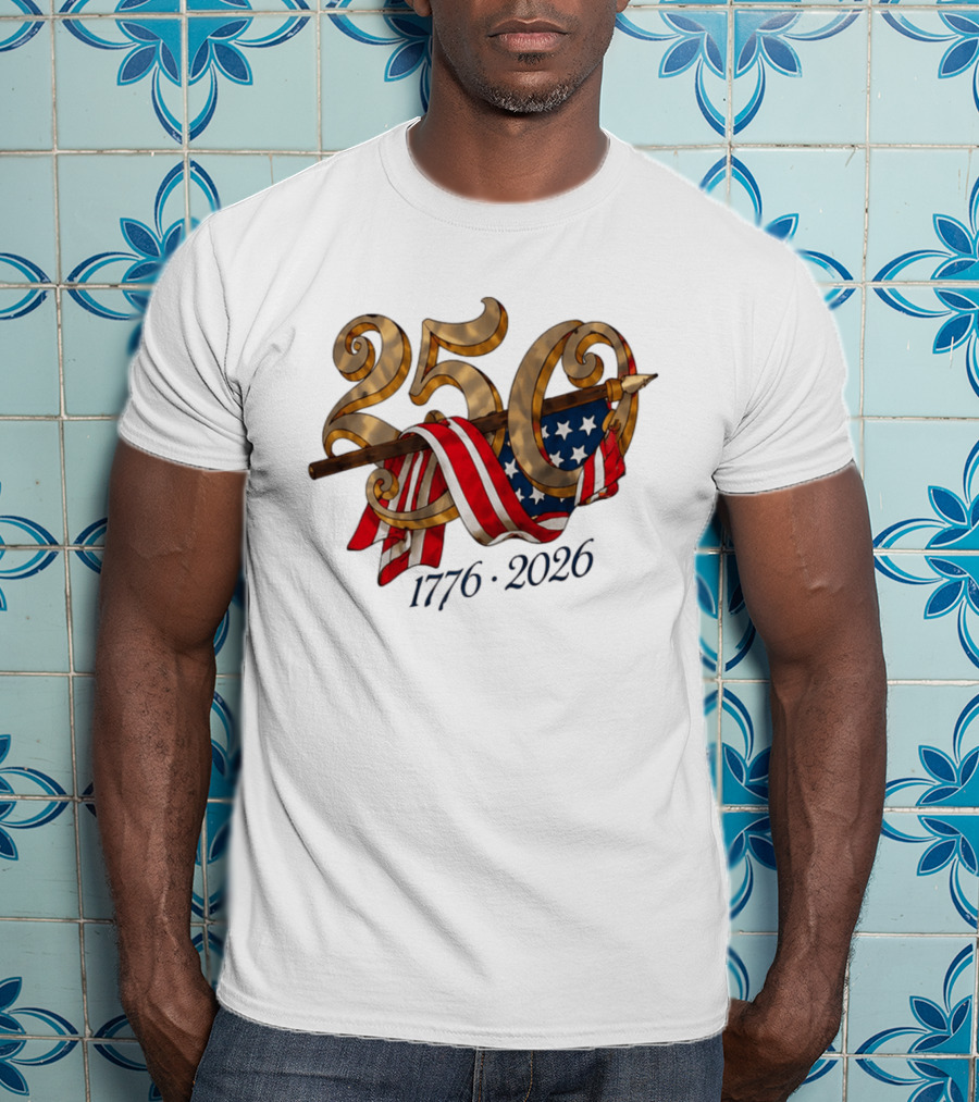 America 250 Years 1776 2026 Dodgers Celebration T-Shirt