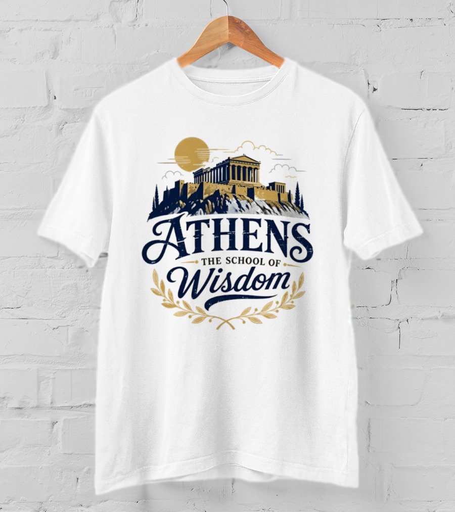 Athens Wisdom Academy Parthenon Symbolism T-Shirt