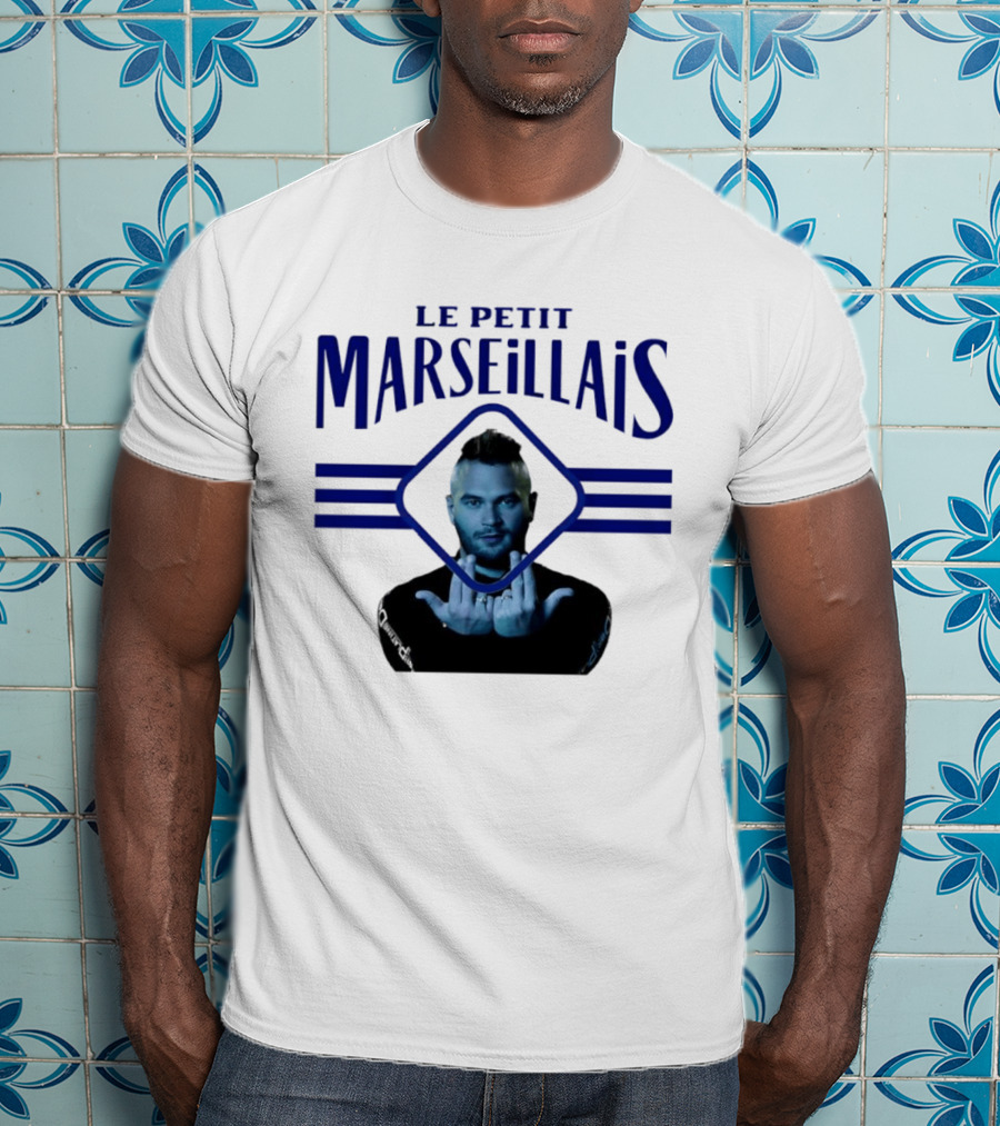 Le Petit Marseillais Blue Logo With Man In Diamond Frame T-Shirt