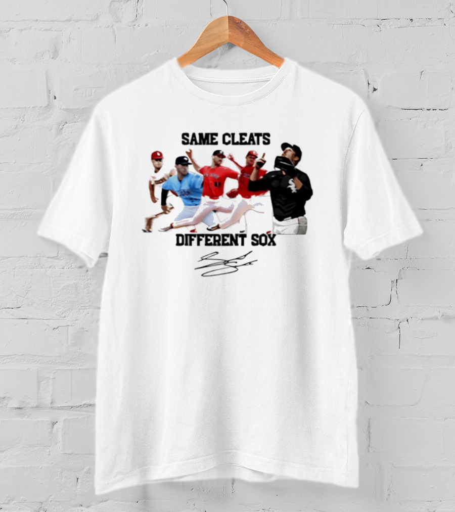 MLB Same Cleats Different Sox Baseball Players T-Shirt