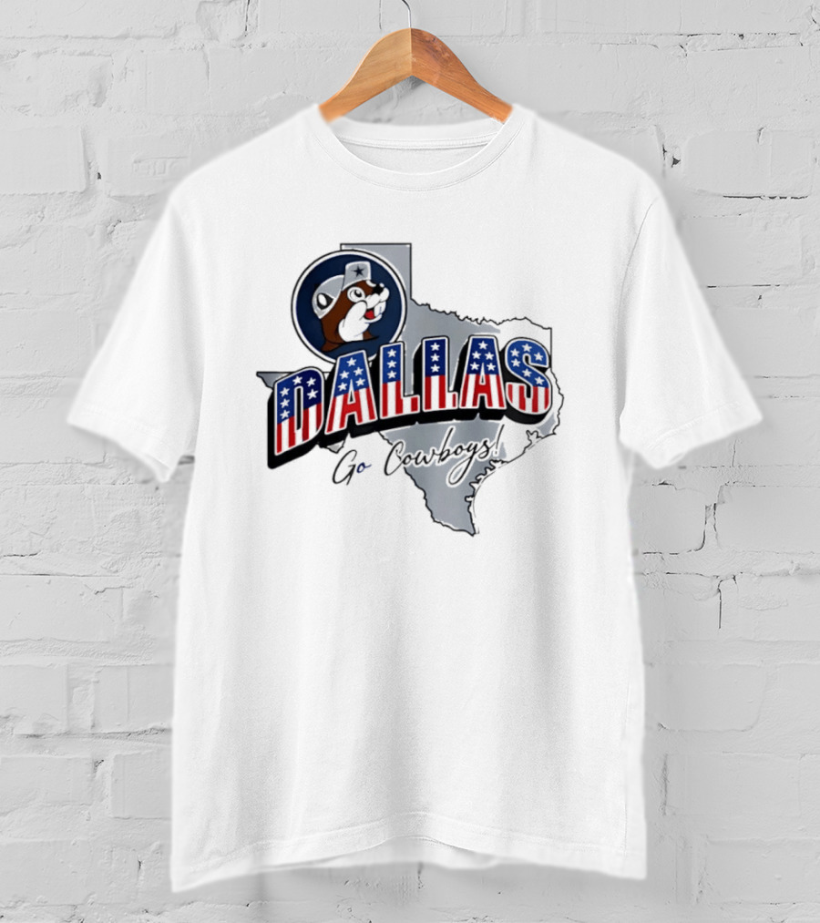 Dallas Cowboys Buc Ee's Patriotic Texas Map Go Cowboys T-Shirt