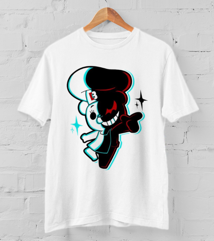 Danganronpa Monokuma Funkin B Symbol Neon T-Shirt