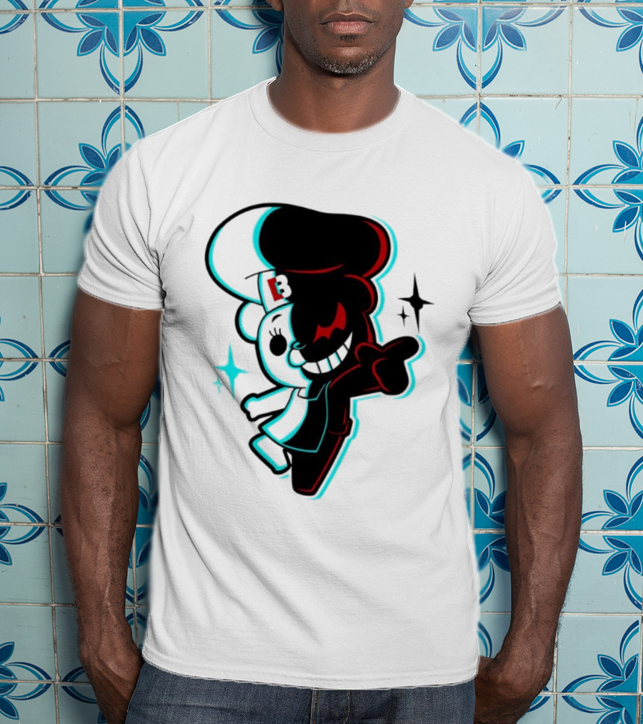 Danganronpa Monokuma Funkin B Symbol Neon T-Shirt