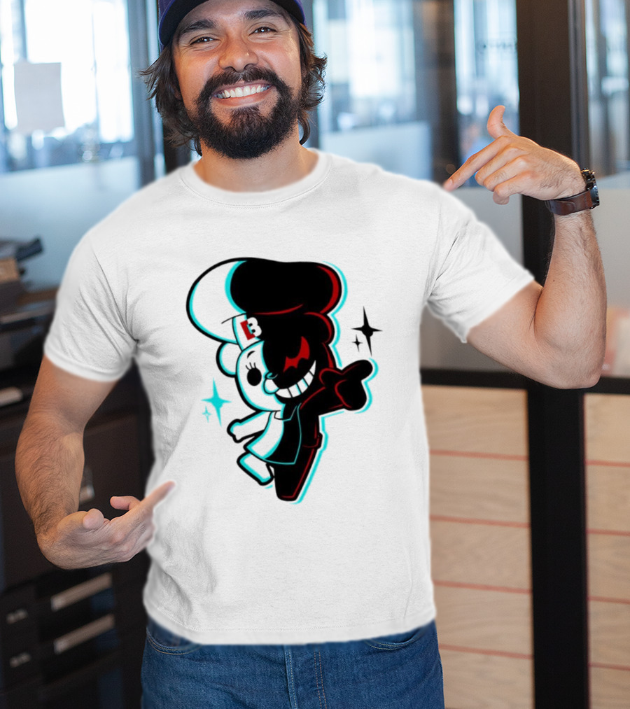 Danganronpa Monokuma Funkin B Symbol Neon T-Shirt