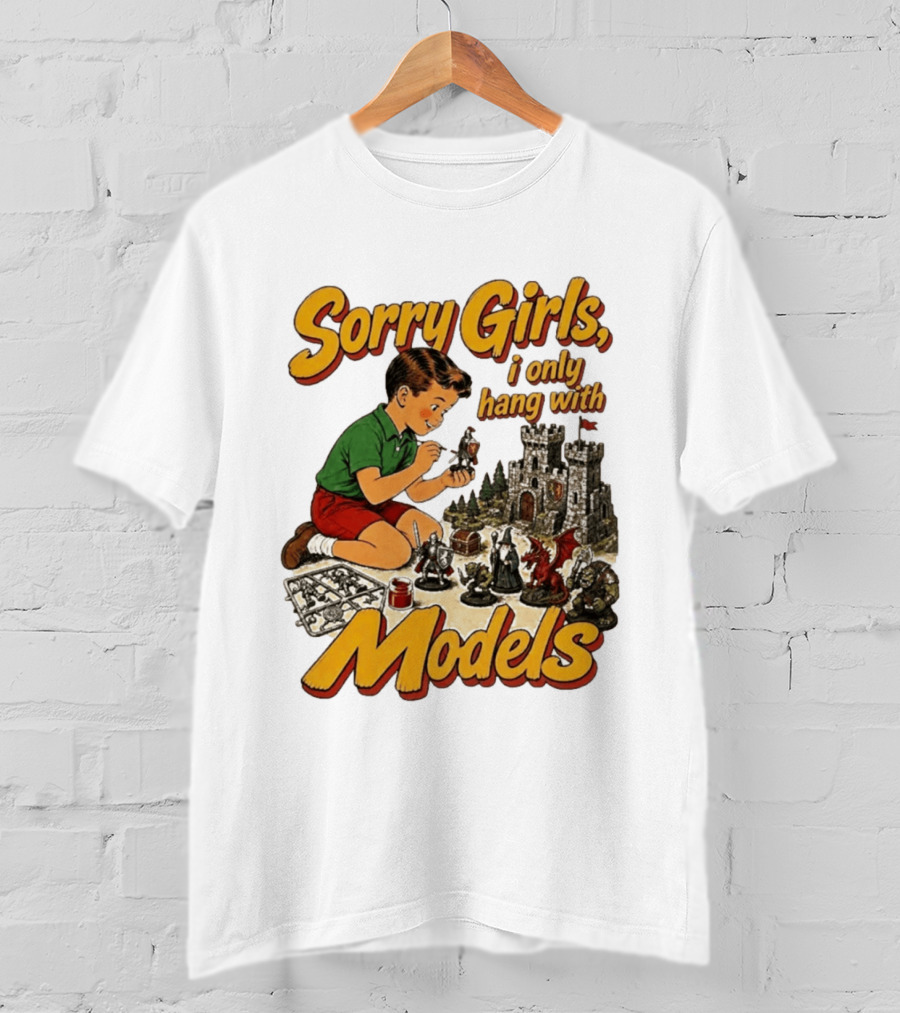 Sorry Girls I Only Hang With Models Vintage Wizard Castle Playset T-Shirt
