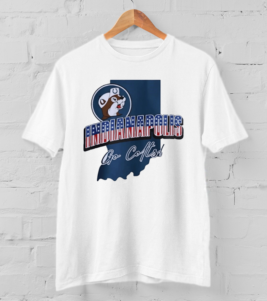 Indianapolis Colts Buc Ee's Patriotic Indiana Map Go Colts T-Shirt