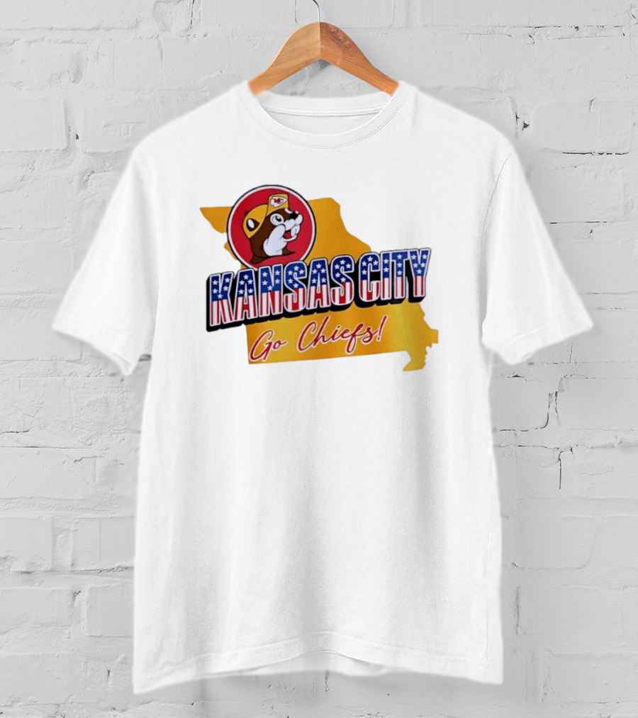 Kansas City Go Chiefs Buc Ee's Missouri Map T-Shirt
