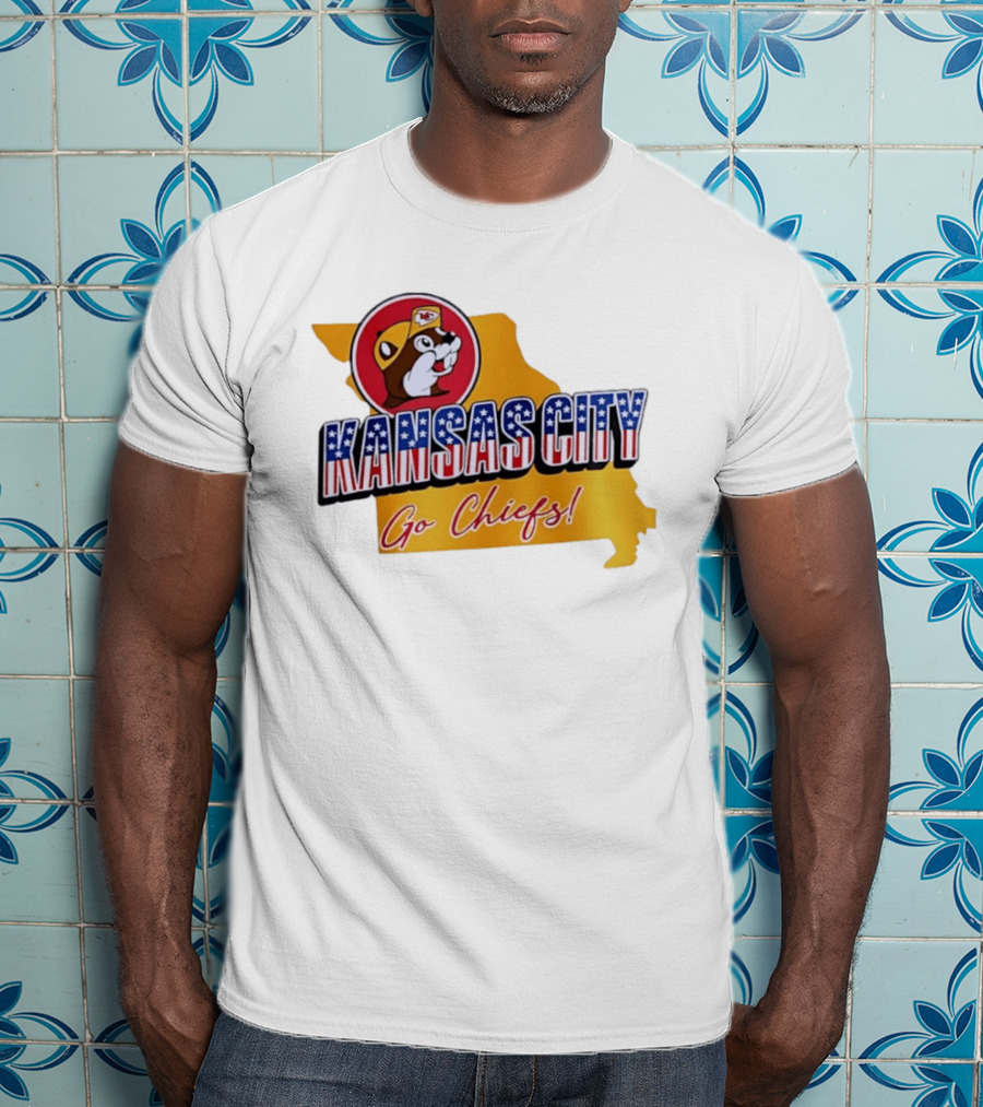Kansas City Go Chiefs Buc Ee's Missouri Map T-Shirt