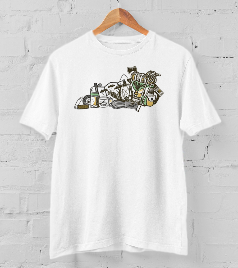 Kentucky State Shape Camping Lantern Backpack Adventure Gear T-Shirt