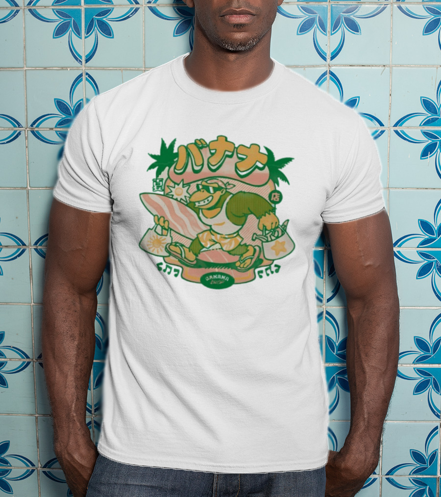 Kong Banana Shop Summer Surfing Monkey Adventure T-Shirt
