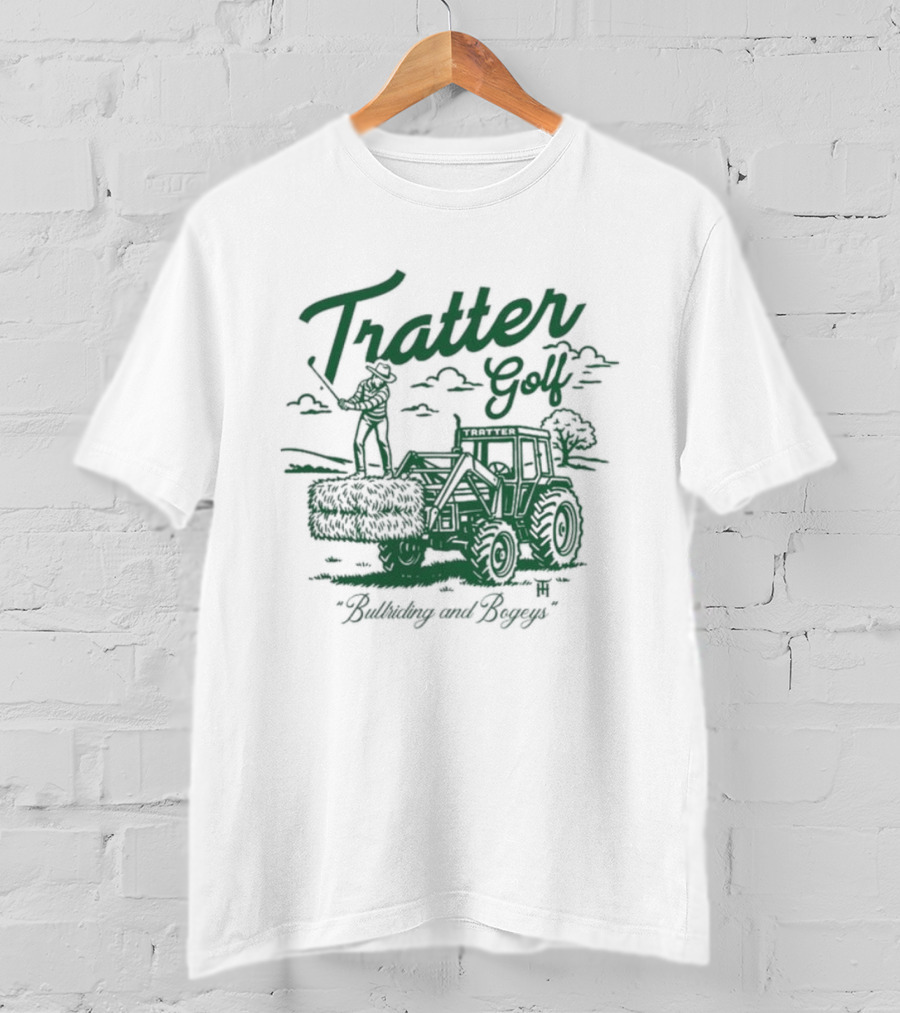 Tratter Golf Shankers And Slingers Tractor Scene T-Shirt